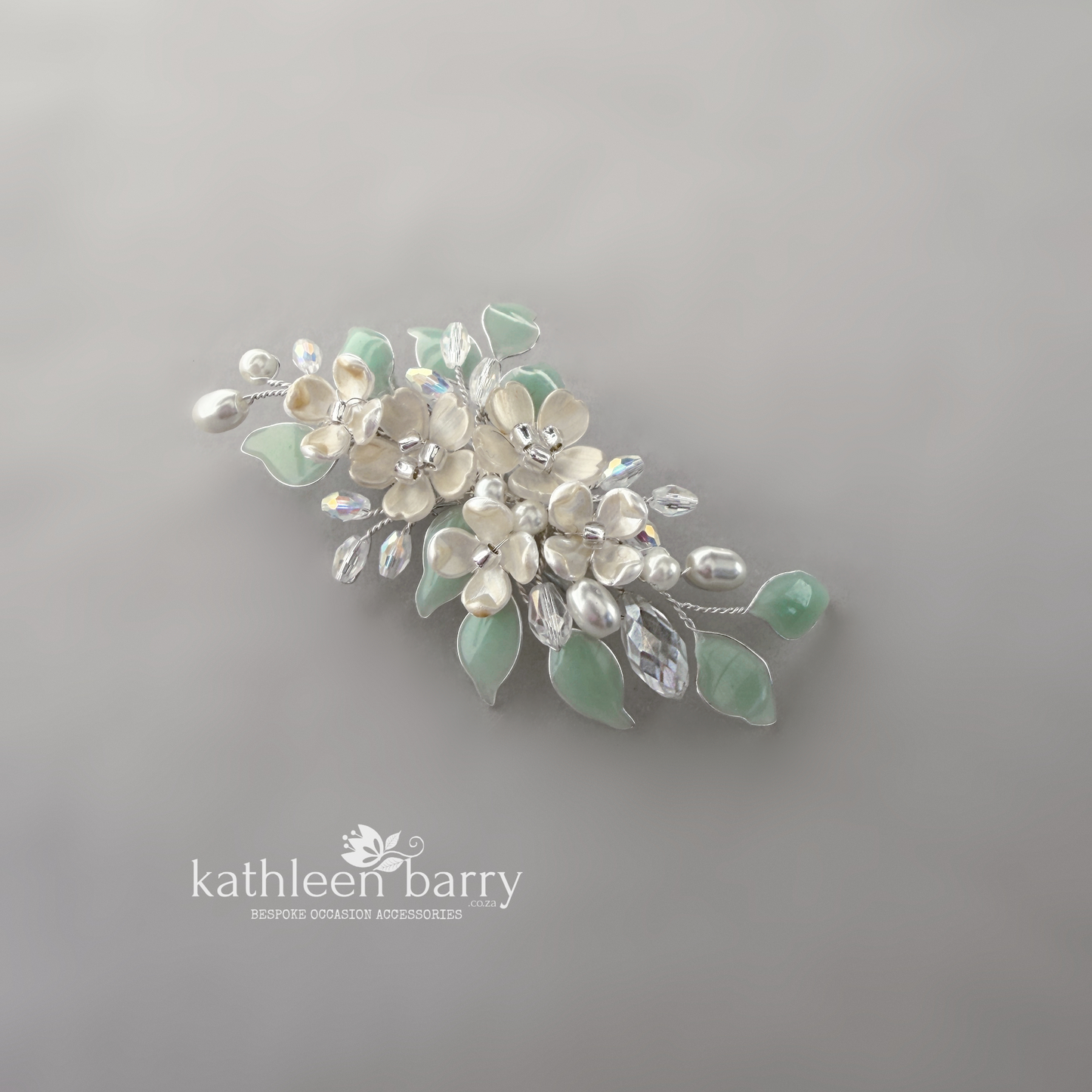 Dainty Floral Hair Clip | Bridal Hair Accessory | Custom Colours to order