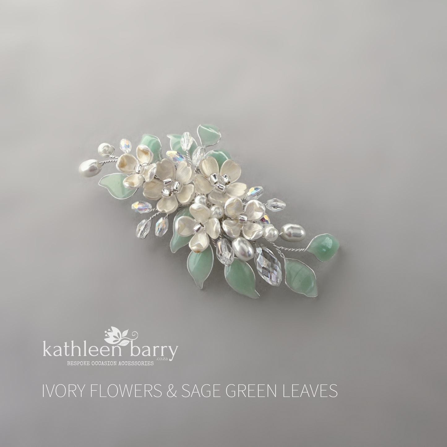 Dainty Floral Hair Clip | Bridal Hair Accessory | Custom Colours to order