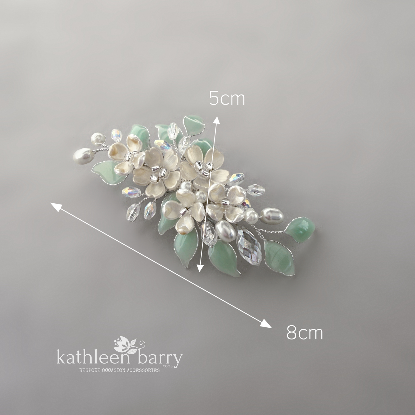 Dainty Floral Hair Clip | Bridal Hair Accessory | Custom Colours to order