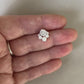 Dainty Cubic zirconia pearl stud earrings - Sterling silver only STYLE Carolyn