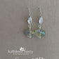 Glass shell and cubic zirconia, beach theme wedding earrings - assorted colors available wedding jewelry