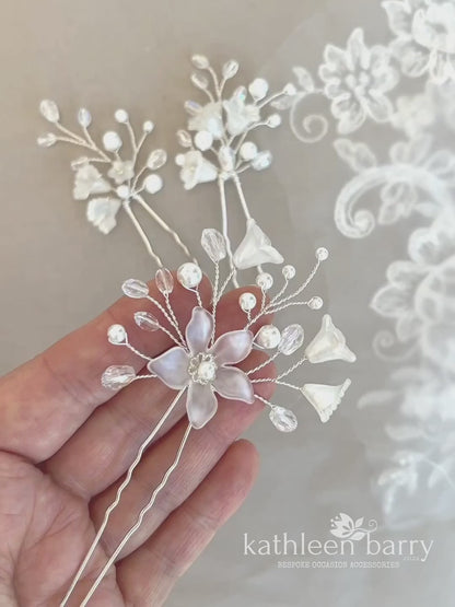 Monica hair pins mix and match - 3 styles - Rose gold, Gold or silver (sold individually)