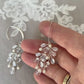 Sarah-Faye Earrings - Gold, silver or rose gold - Leaf enamel inlay & pearl color options