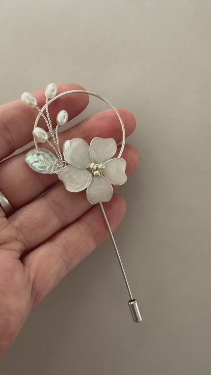 Heirloom boutonniere - Lapel pin - suit brooch (sold individually) Groom, groomsmen, Prom