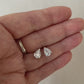 Cubic Zirconia pear cut studs - Sterling silver - Two sizes