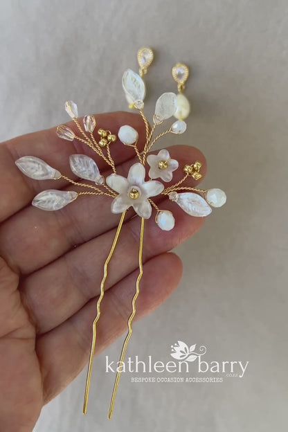 Lynette hair pins mix and match - 3 styles - Rose gold, Gold or silver FROM: