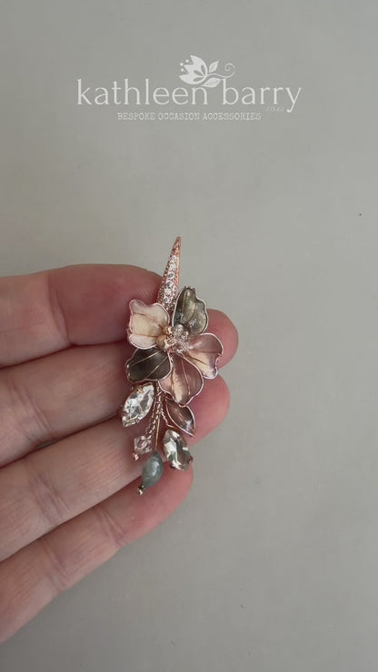 Janelle Floral Statement Earrings – Custom Color Formal Occasion Earrings