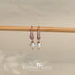 Beatrice Rose gold plated, cubic Zirconia Parve set hook earrings with pearl drops - VERY LIMITED STOCK