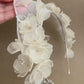 Mesh floral tiara custom order for CaileighJayne - Ivory floral crown