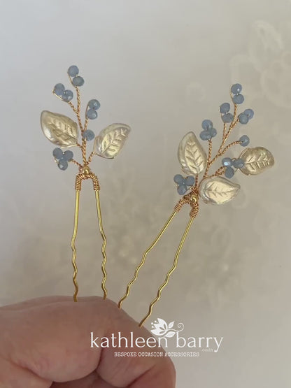 Jocelyn hair pin set or individually - assorted color & metallic options available