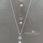 Nina chain pendent necklace - Cubic Zirconia & pearl - Available in Silver, gold or rose gold - Limited stock