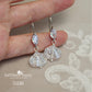 Glass shell and cubic zirconia, beach theme wedding earrings - assorted colors available wedding jewelry