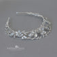 Organic floral leaf tiara style crown  - brushed silver, gold or rose gold (any custom finishes available)