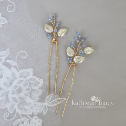 Jocelyn hair pin set or individually - assorted color & metallic options available