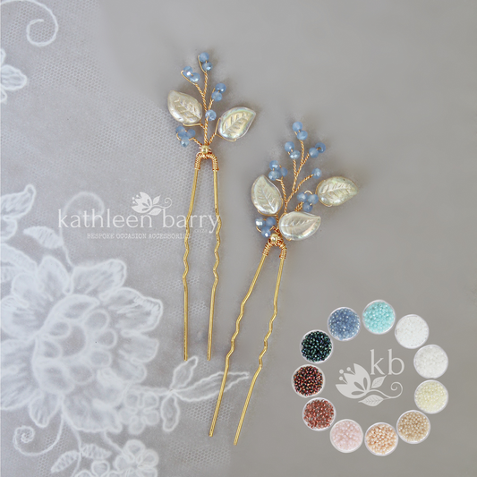 Jocelyn hair pin set or individually - assorted color & metallic options available