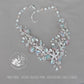 Beach theme statement wedding necklace starfish and shells bridal jewelry - Rose gold, gold or silver