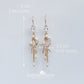 Destination Wedding Beach earrings - starfish detail with cubic zirconia's - available in gold or silver finish