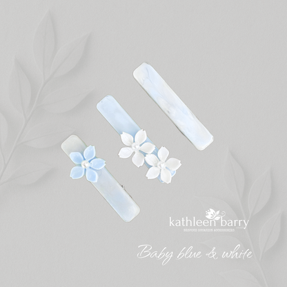 Set of 3 Resin Daisy Hair Clips – Custom Colors Available