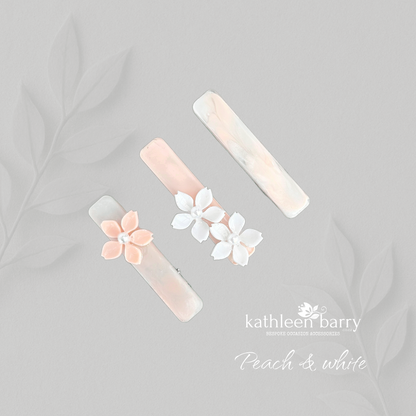 Set of 3 Resin Daisy Hair Clips – Custom Colors Available
