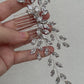 Tayla hair pin/comb cubic zirconia elliptical Rhinestones