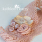 Simone Garter - Shades ivory & off white or blush & dusty pink - Custom colors to order
