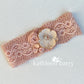 Simone Garter - Shades ivory & off white or blush & dusty pink - Custom colors to order