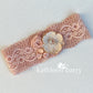 Simone Garter - Shades ivory & off white or blush & dusty pink - Custom colors to order