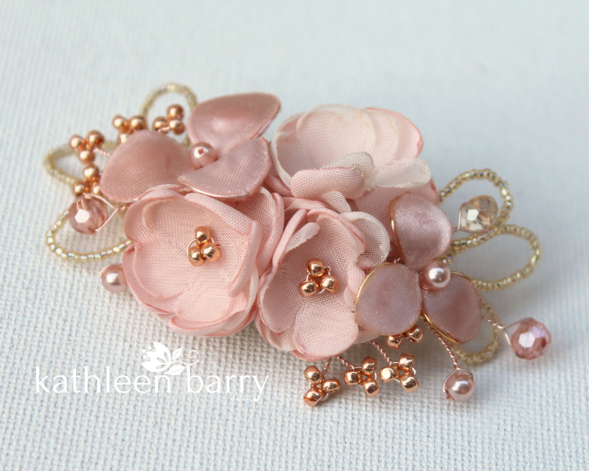 Blush pink hair shop accessories