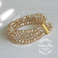 Evelyn Crystal Multi-Strand Bracelet - Color options available silver or gold