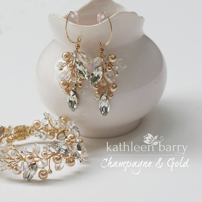 wedding jewellery set online bridal bracelet earrings gold