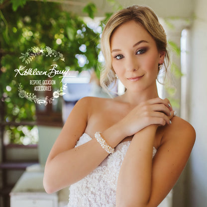 bridal bracelet gold pearl wedding jewellery online