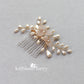 Alison pearl floral hair comb - Color options and metallic finishes available