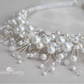Alita pearl & crystal tiara style crown -Assorted colors available