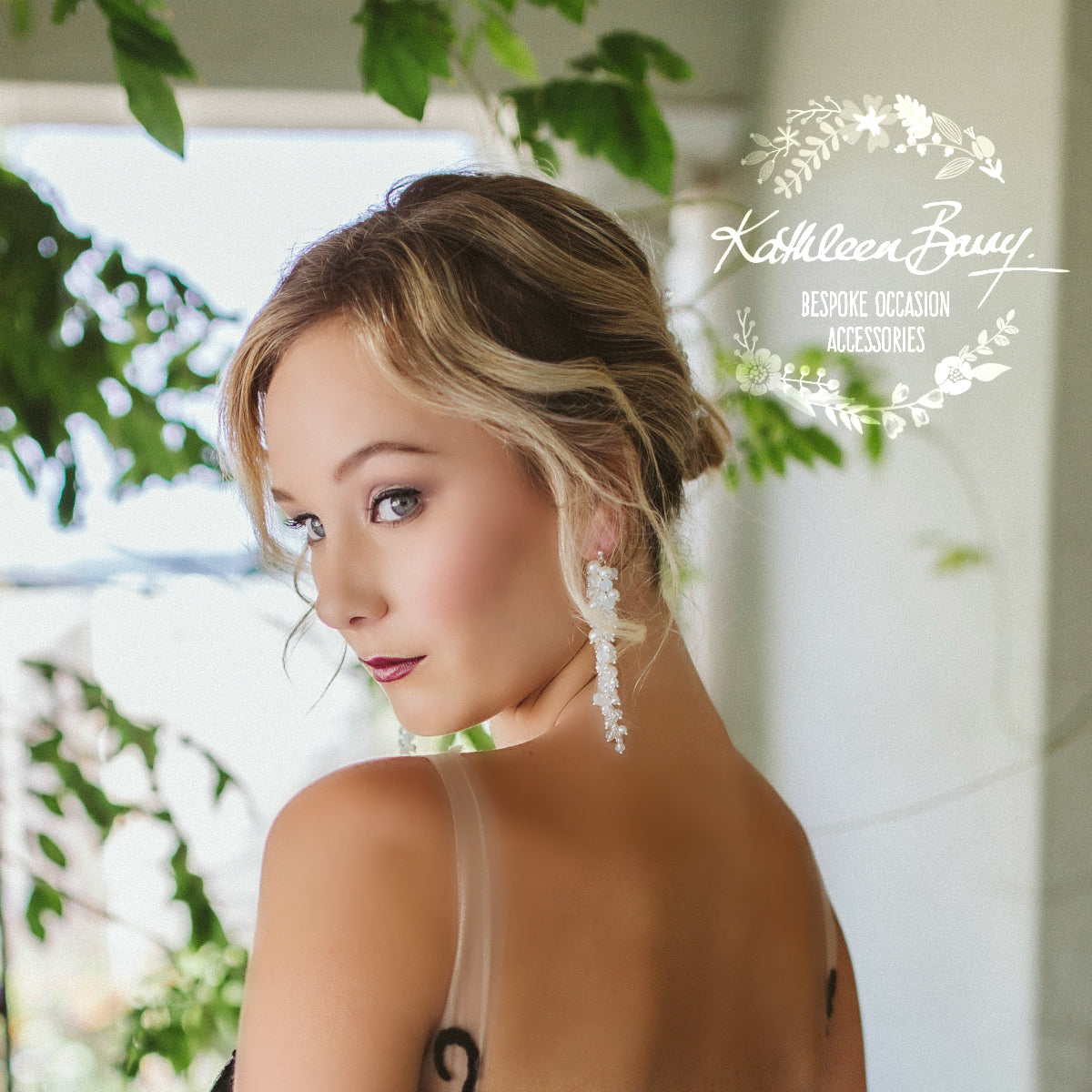 Mandy Bridal Crystal & Pearl Cluster drop Earrings - also available in silver & rose gold