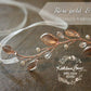 Amanda metallic leaf Crystal & Pearl hair vine / wreath - Silver, gold or rose gold.