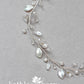 Amy leaf & flower Crystal & Pearl hair vine / wreath - Silver, gold or rose gold.