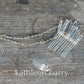 Anerike rose quartz hair combs in gold, silver or rose gold - sold individually