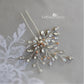 Bridal hair pin rhinestone leaf leaves rose gold and other color options available