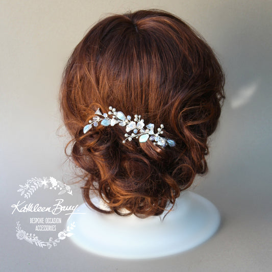 Annabelle Bridal Hair Piece, available in assorted colors and wirework finishes - Two lengths