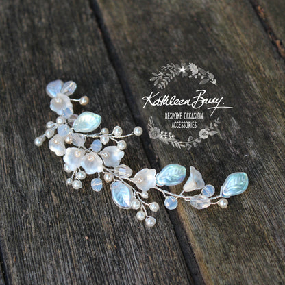 Annabelle Bridal Hair Piece, available in assorted colors and wirework finishes - Two lengths