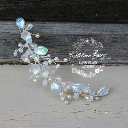 Annabelle Bridal Hair Piece, available in assorted colors and wirework finishes - Two lengths