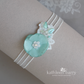 Aqua Mint Garter garter - Main and tossing - custom colors available (sold separately or as a set)