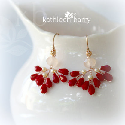 Aratani earrings - color options available - Mauve and Champagne