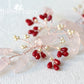 Aratani rose quartz hairpiece - two styles available (sold individually)