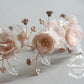Ariana Rose gold handmade flower wreath blush pink - color options available