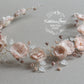 Ariana Rose gold handmade flower wreath blush pink - color options available