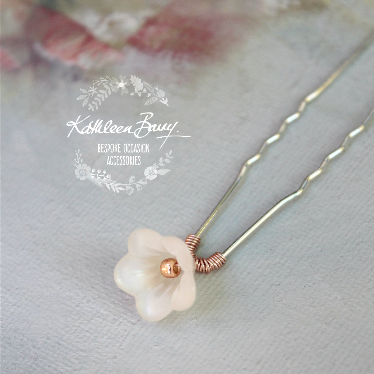 Dainty flower girl pins - Rose gold, silver or gold plated available