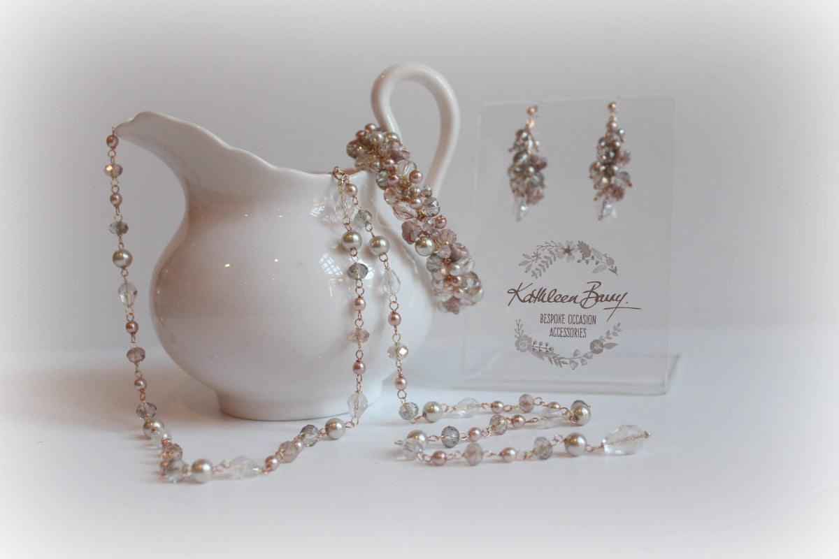 Rose gold necklace back drop or standard options available - wedding jewelry - bridal accessories