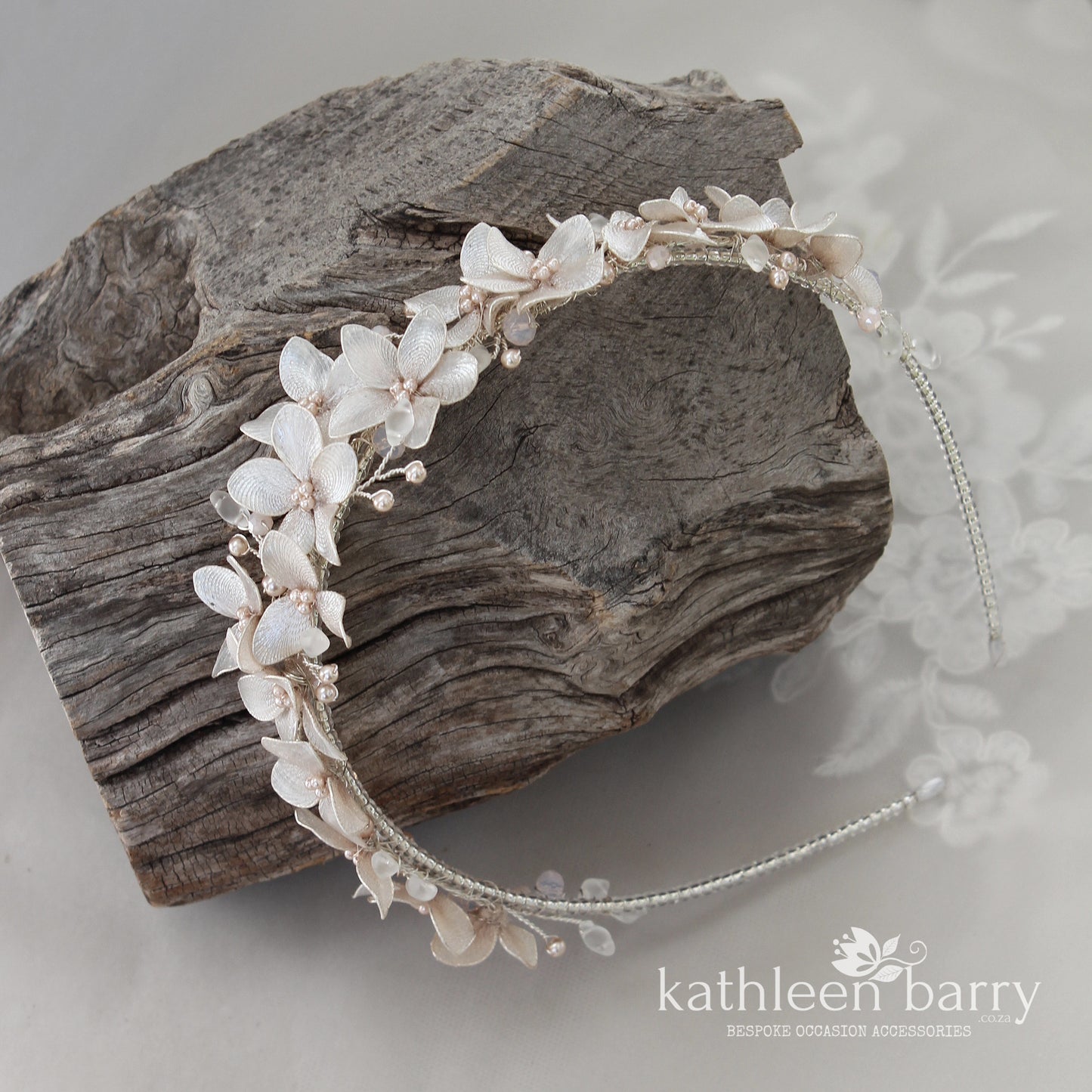 Beccy dainty floral hairband style mini tiara - custom colors to order