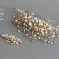 Beth Hair Comb with dainty, crystal & pearl detailing - Available in Gold, rose gold & Silver